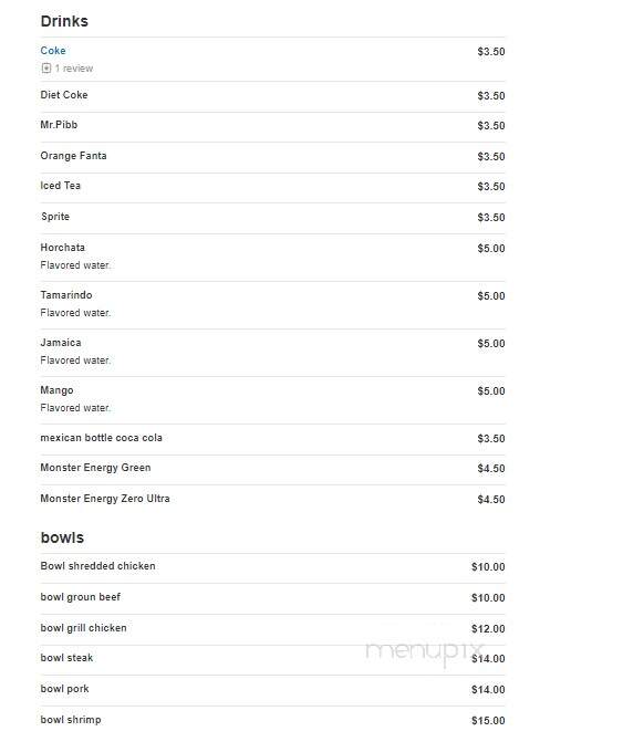 Los Portales Mexican Restaurant - Dallas, GA menu_pic