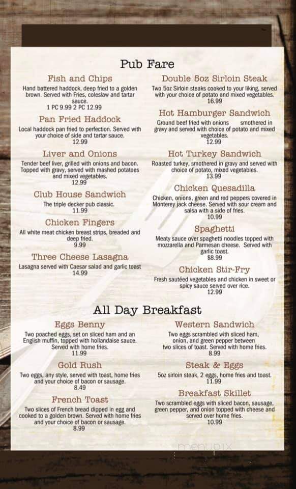 Mount Uniacke Pub and Eatery - Mount Uniacke, NS menu_pic