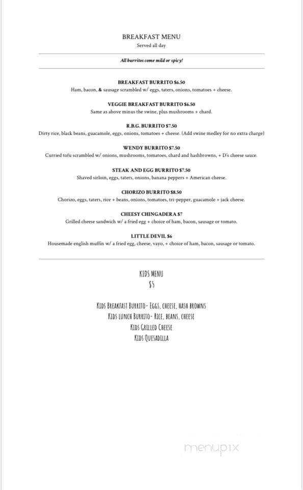 Ruby's on Genessee - Medford, OR menu_pic
