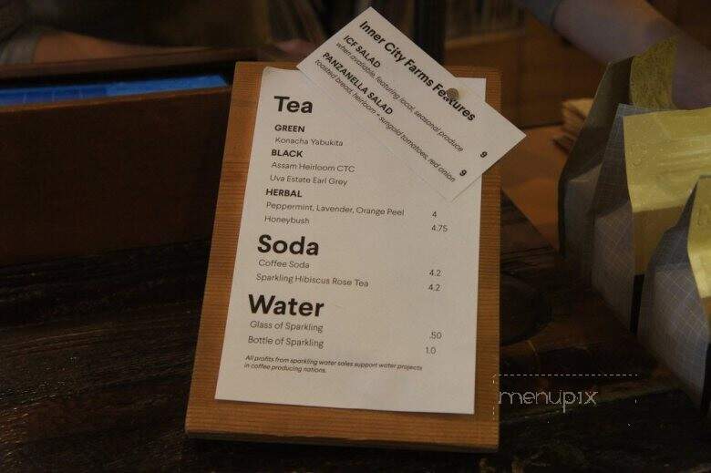 Matchstick Coffee - Vancouver, BC menu_pic