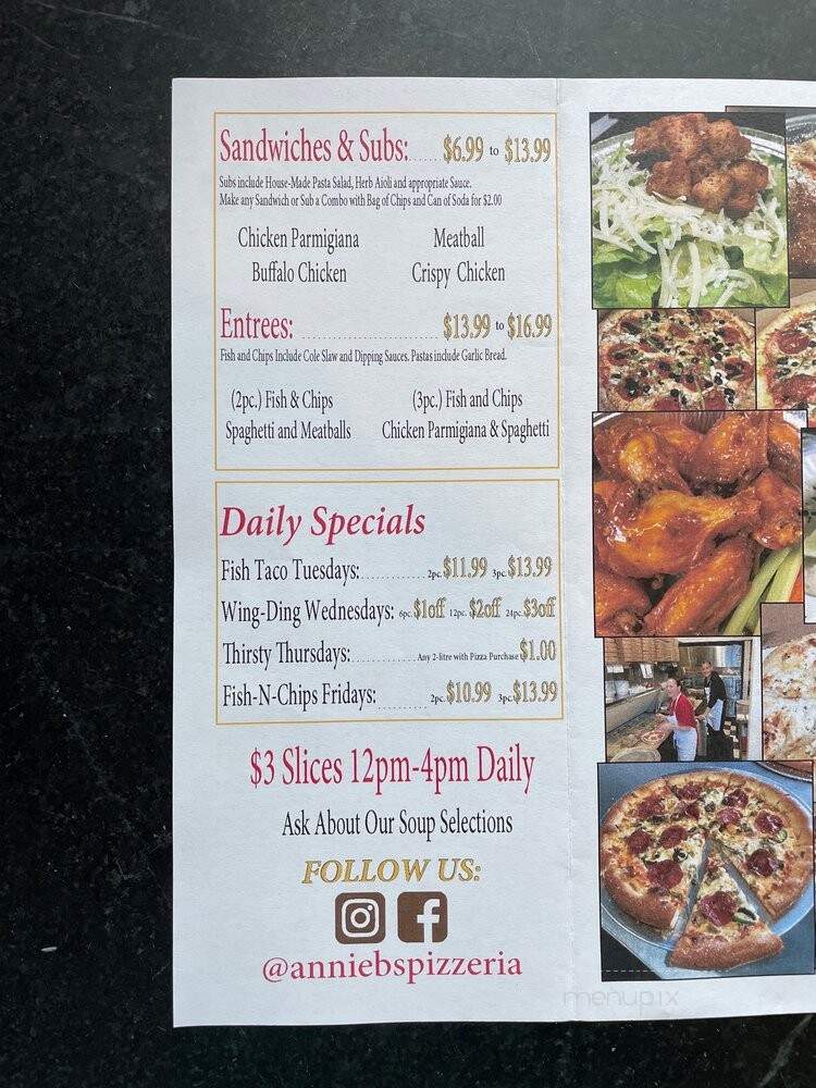 Annie B's Pizza - Coalville, UT menu_pic