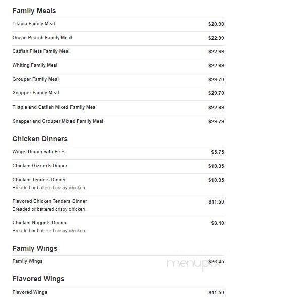 Whales Wings & Seafood - Houston, TX menu_pic