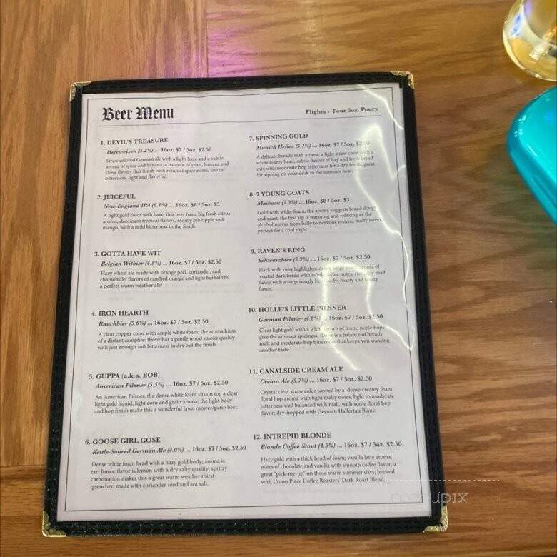 Faircraft Brauhaus - Fairport, NY menu_pic