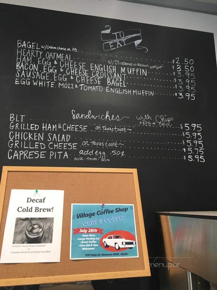 Village Coffee Shop - Newtown, OH menu_pic
