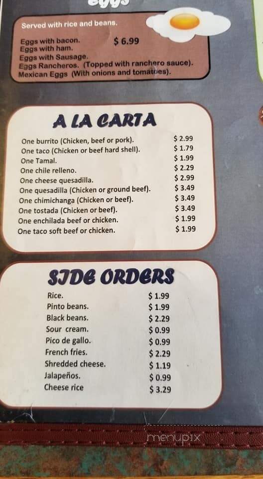 El Dorado Mexican Resturant - El Dorado Springs, MO menu_pic