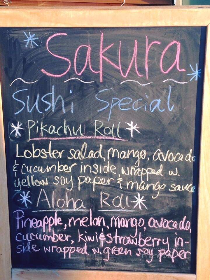 Sakura Hibachi & Sushi - West Grove, PA menu_pic