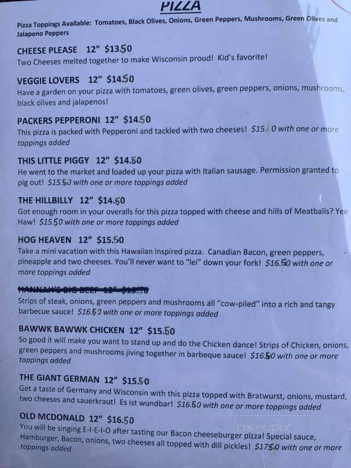 Blue Goose - La Farge, WI menu_pic