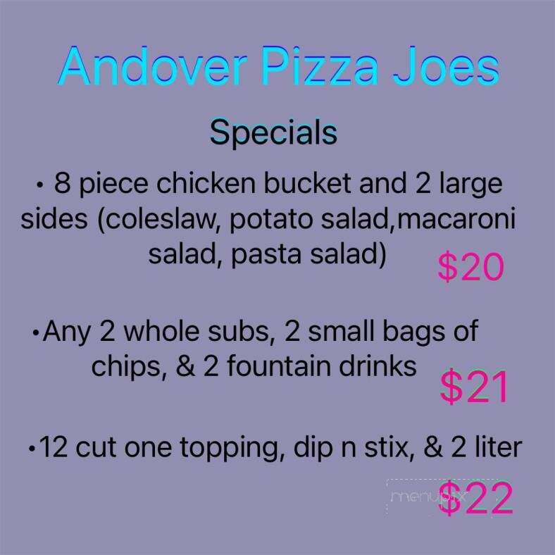Pizza Joe's - Andover, OH menu_pic