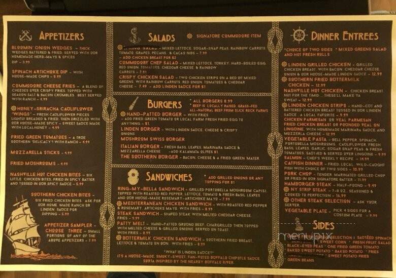 Commodore Hotel and Cafe - Linden, TN menu_pic