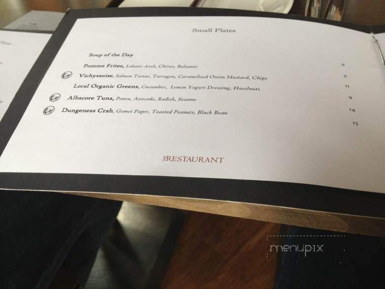 Restaurant at the Painted Boat - Madeira Park, BC menu_pic