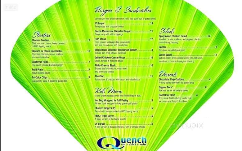 Quench - Biloxi, MS menu_pic