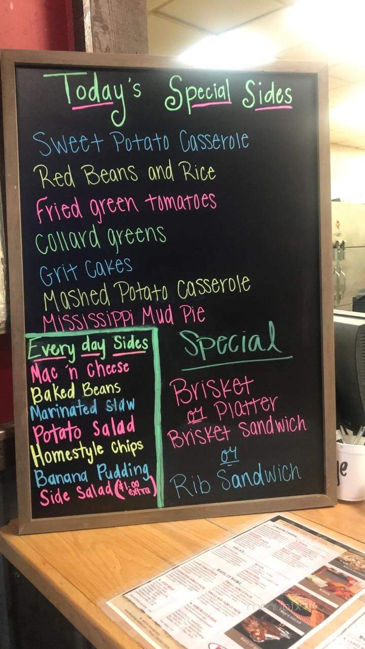 Moe's Original Bar B Que - Cullman, AL menu_pic