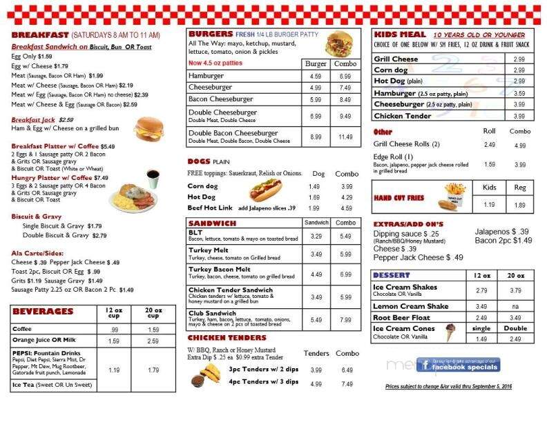 Dairy King - Black Mountain, NC menu_pic