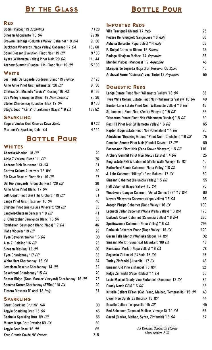Vault 244 - Albany, OR menu_pic