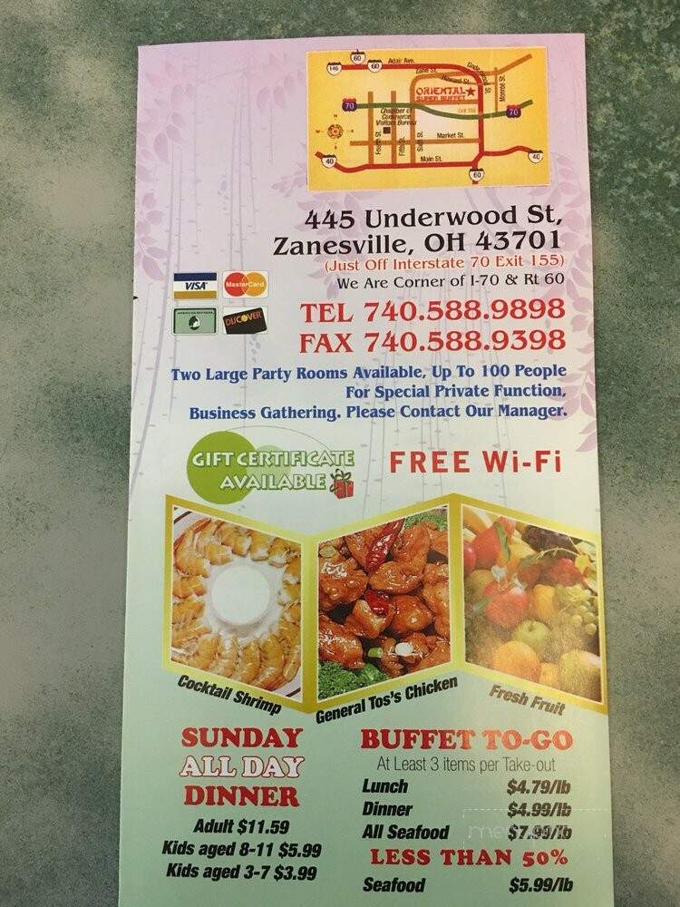 Oriental Super Buffet - Zanesville, OH menu_pic