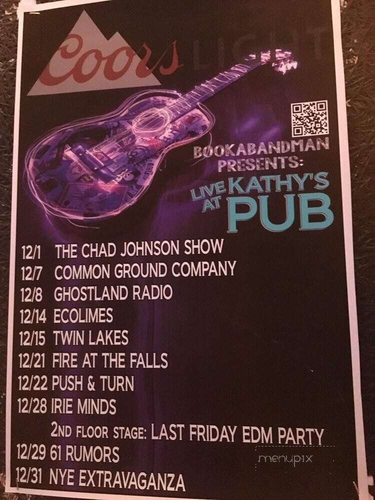 Kathy's Pub - Rochester, MN menu_pic