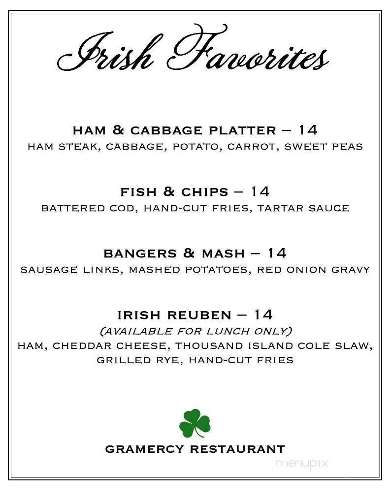 Gramercy Ballroom & Restaurant - Pittston, PA menu_pic