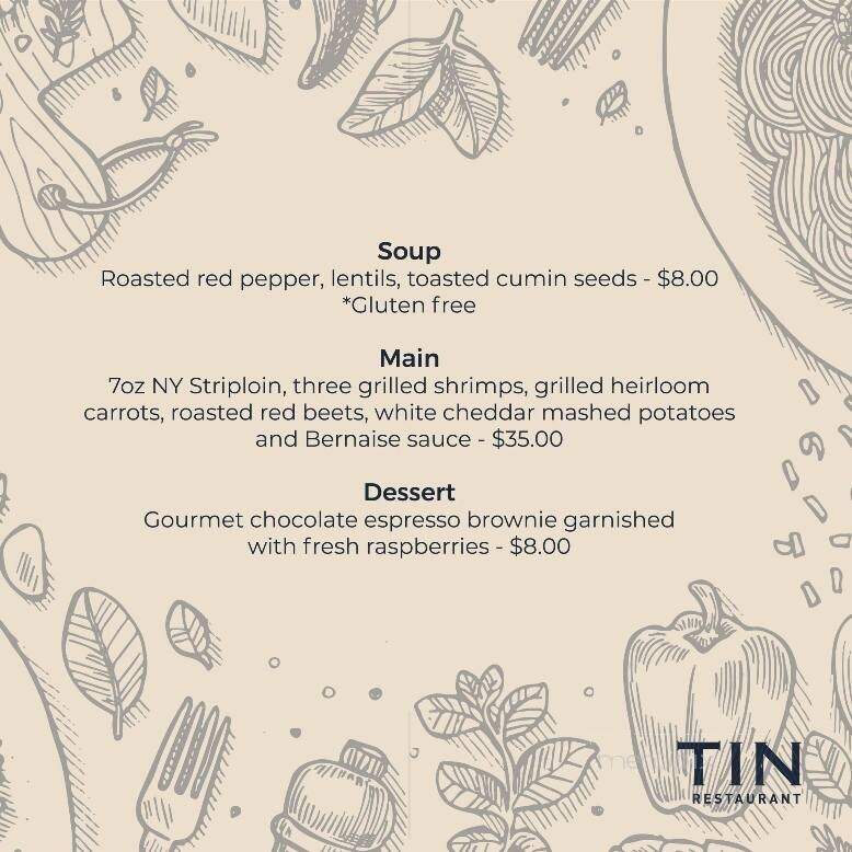Tin Mill Restaurant - Uxbridge, ON menu_pic