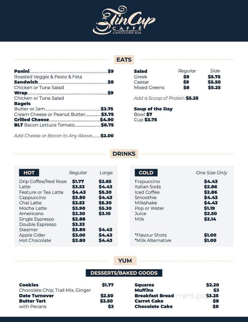 Tin Mill Restaurant - Uxbridge, ON menu_pic
