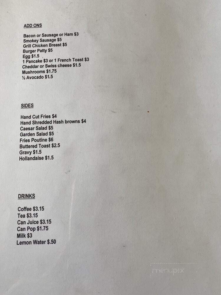 Northern Cafe - Vancouver, BC menu_pic