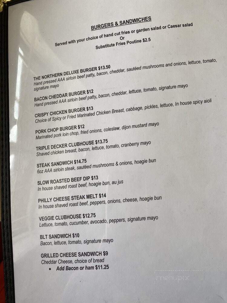Northern Cafe - Vancouver, BC menu_pic
