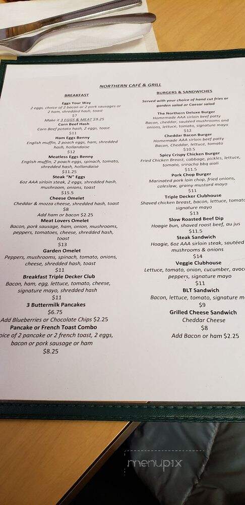 Northern Cafe - Vancouver, BC menu_pic