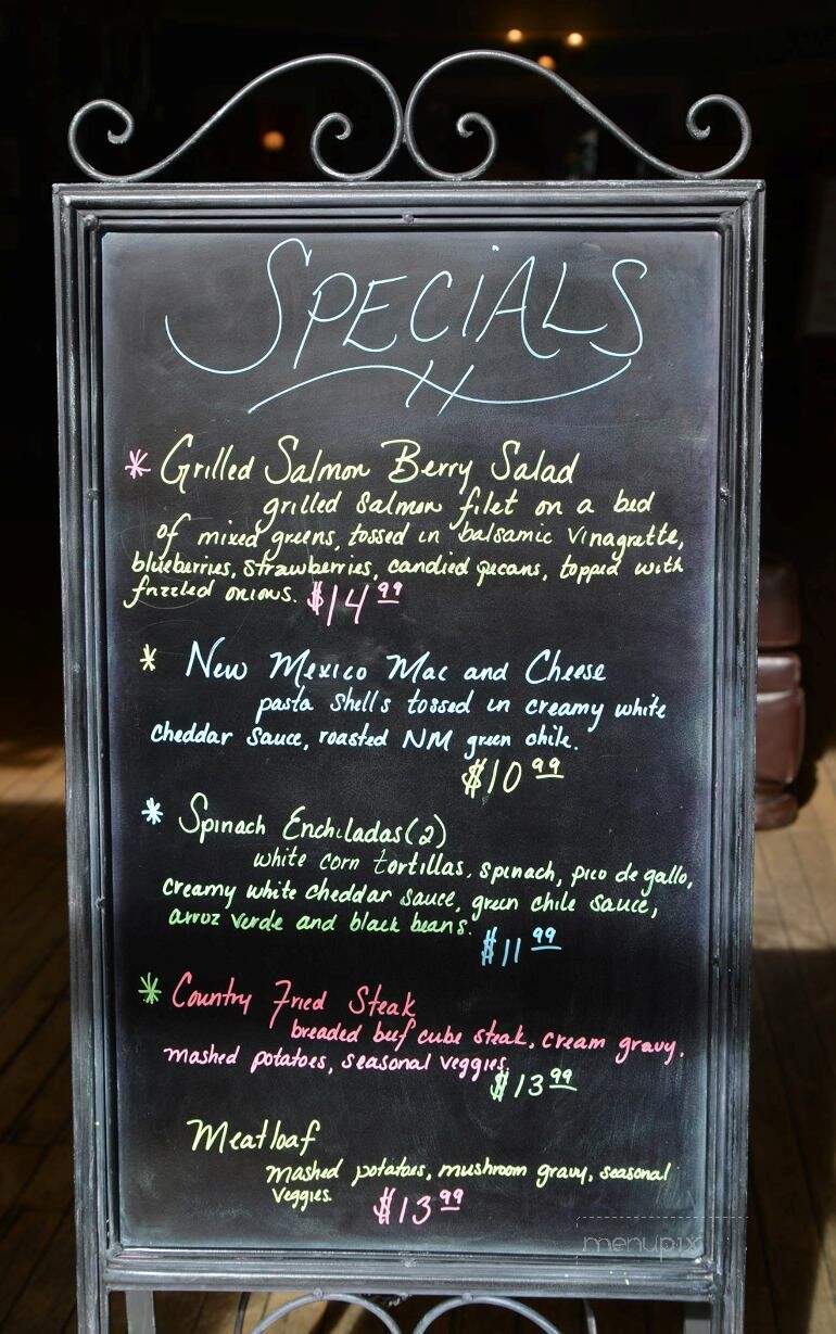Plaza Hotel - Las Vegas, NM menu_pic