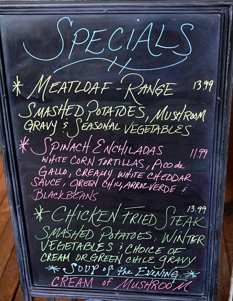 Plaza Hotel - Las Vegas, NM menu_pic