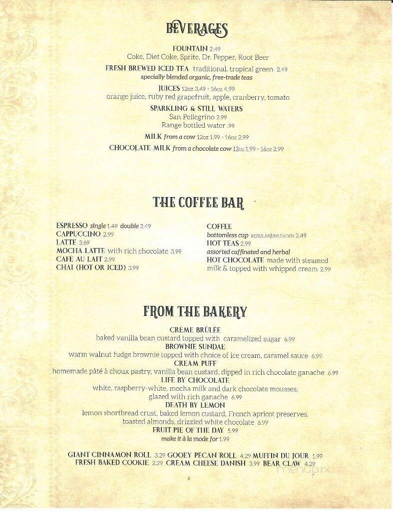 Plaza Hotel - Las Vegas, NM menu_pic