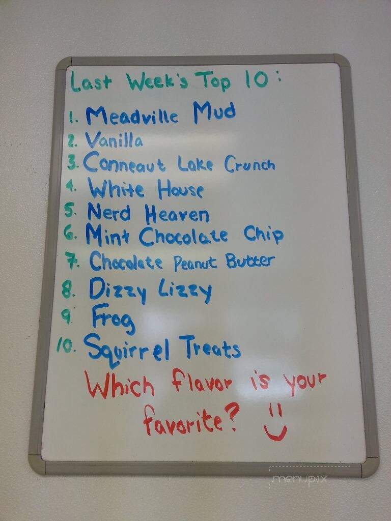 Casey's Ice Cream & Candies - Meadville, PA menu_pic
