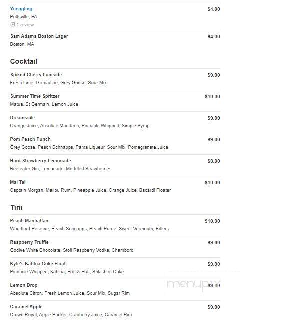 Cypress Inn Restaurant - Tuscaloosa, AL menu_pic