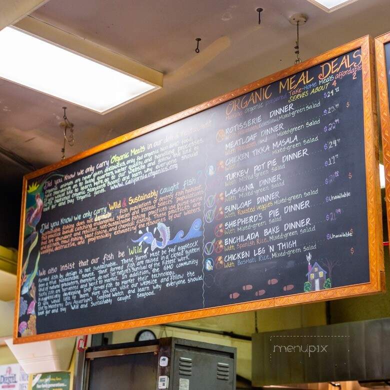 California Organics - Nevada City, CA menu_pic