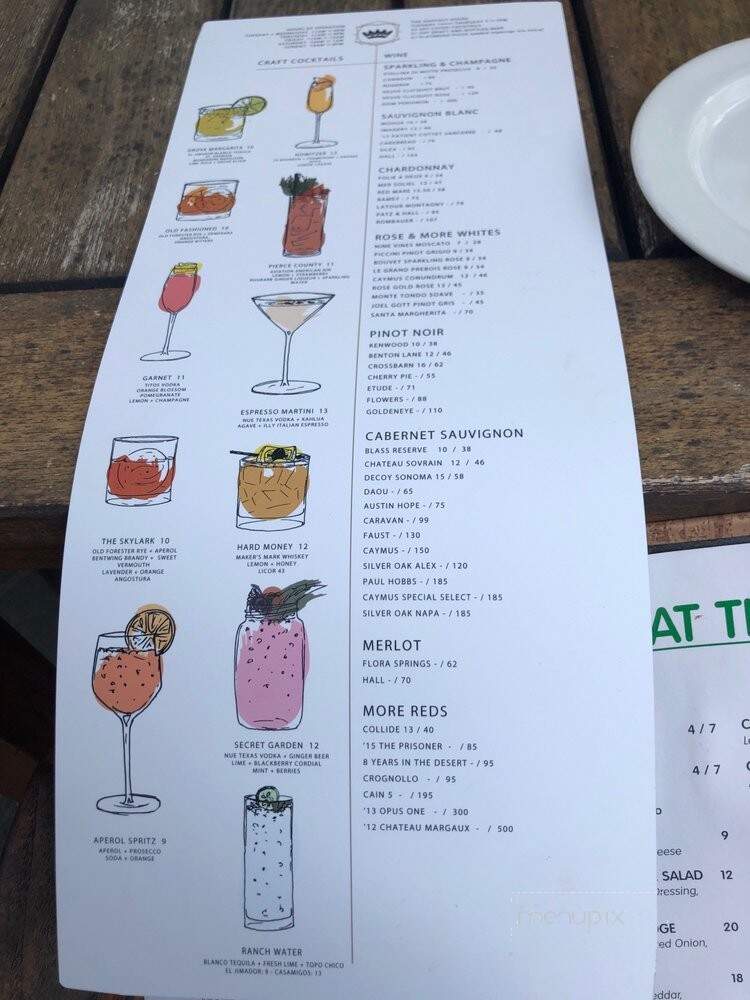 The Grove Kitchen & Gardens - Tyler, TX menu_pic