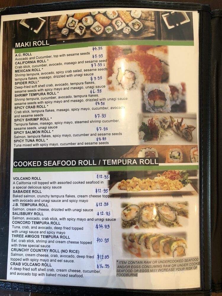 Sabaidee Thai & Sushi Bar - Concord, NC menu_pic