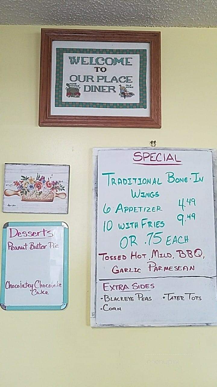 Our Place Diner - Fayetteville, TN menu_pic