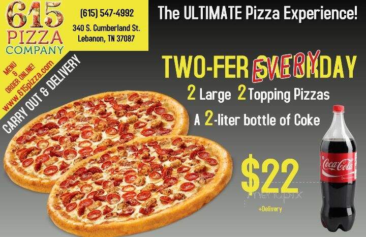 615 Pizza - Lebanon, TN menu_pic