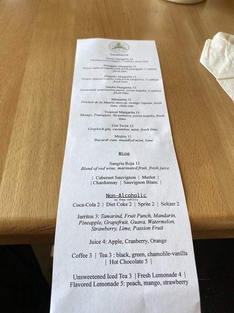 Agaves Mexican Grill - Great Barrington, MA menu_pic