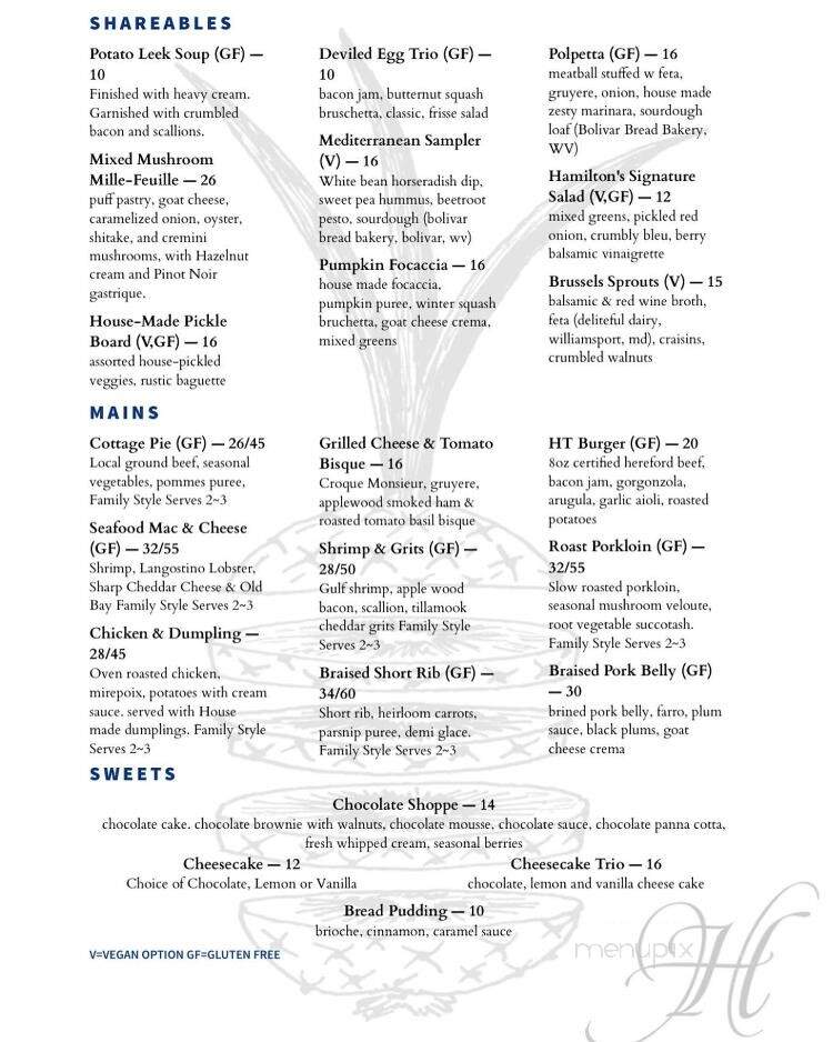 Hamilton's on Main - Newark, DE menu_pic