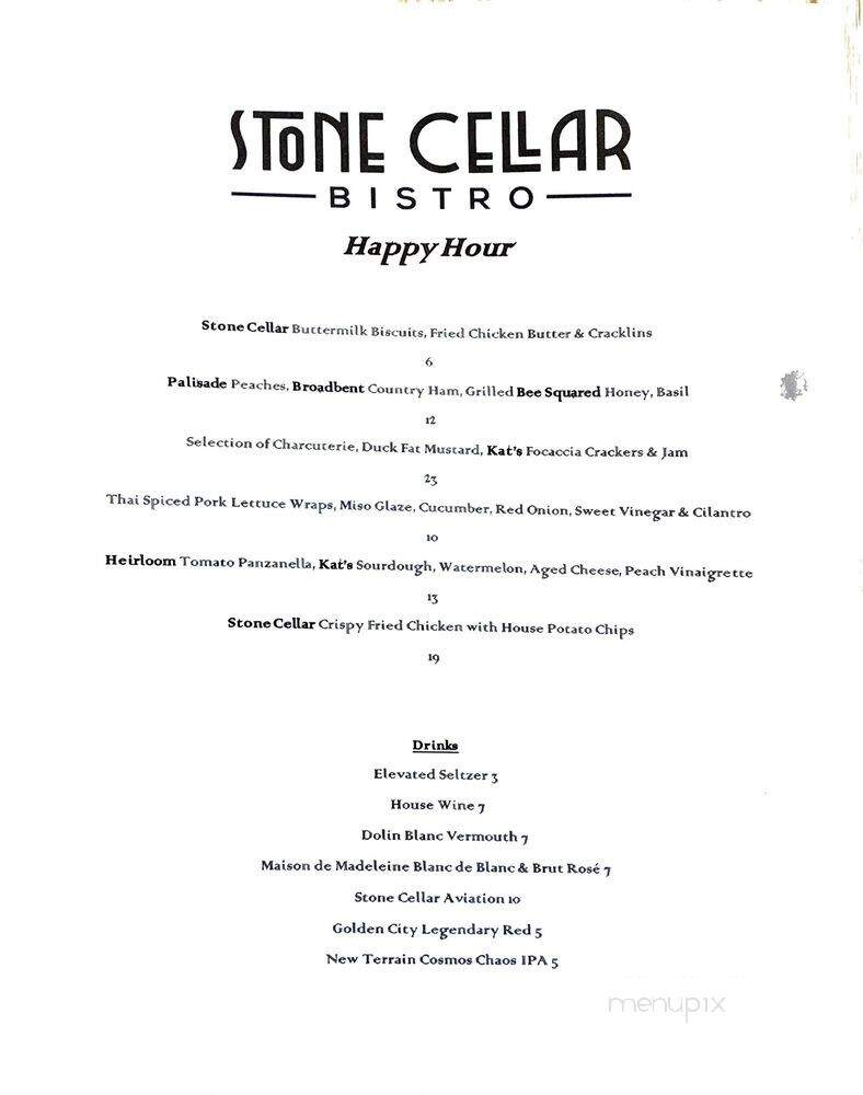 Stone Cellar Bistro - Arvada, CO menu_pic