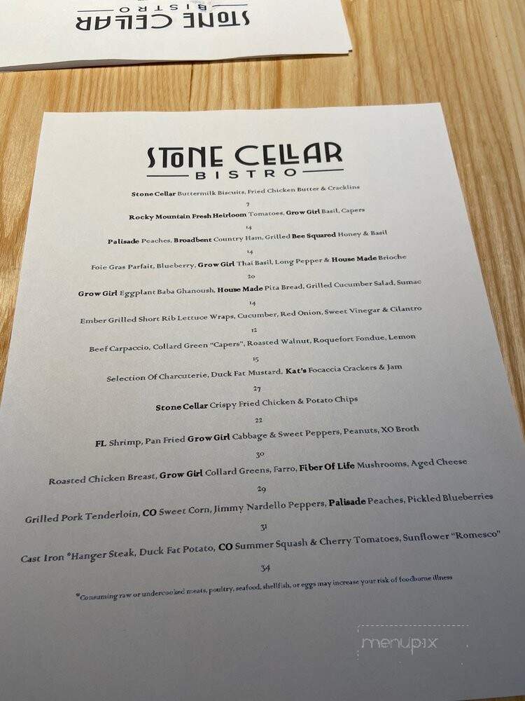 Stone Cellar Bistro - Arvada, CO menu_pic