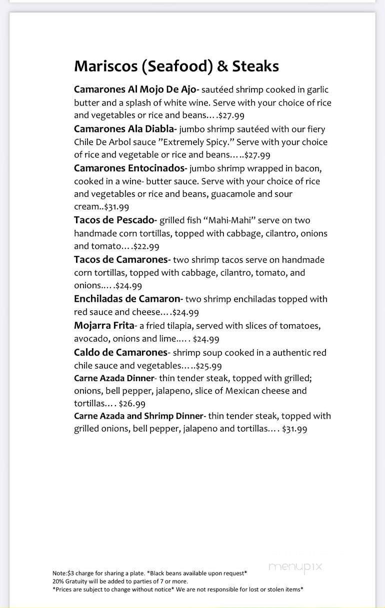 La Palapa - Los Osos, CA menu_pic