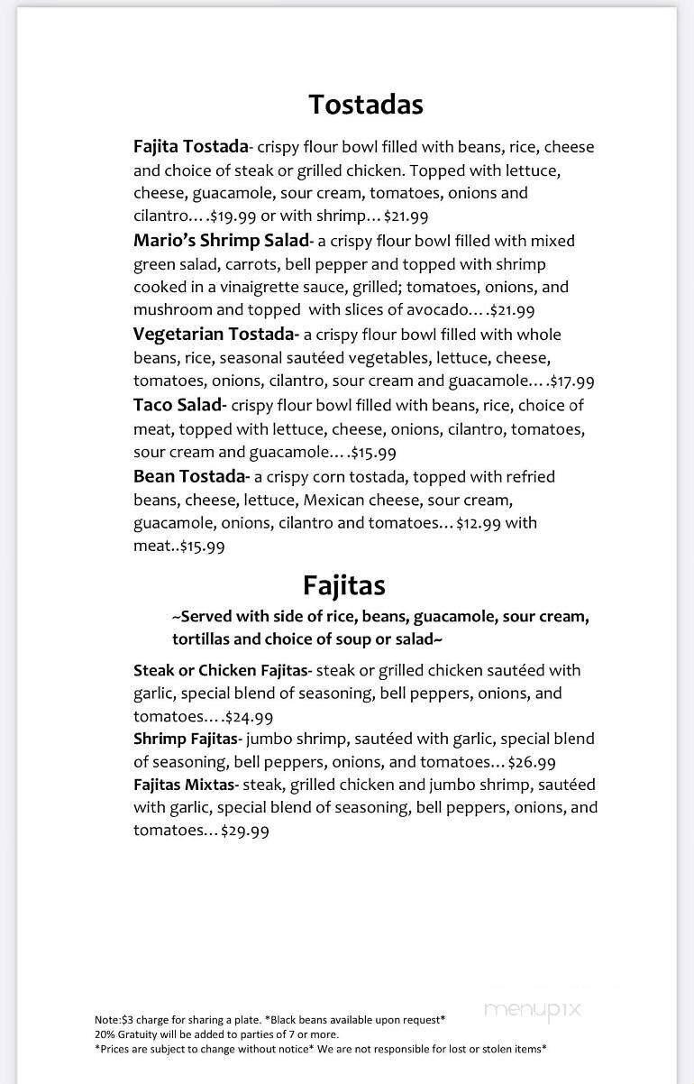 La Palapa - Los Osos, CA menu_pic