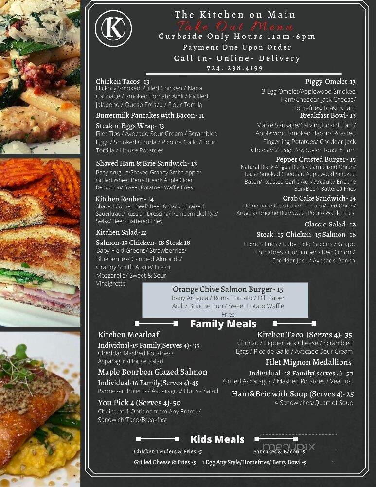 Kitchen On Main - Ligonier, PA menu_pic