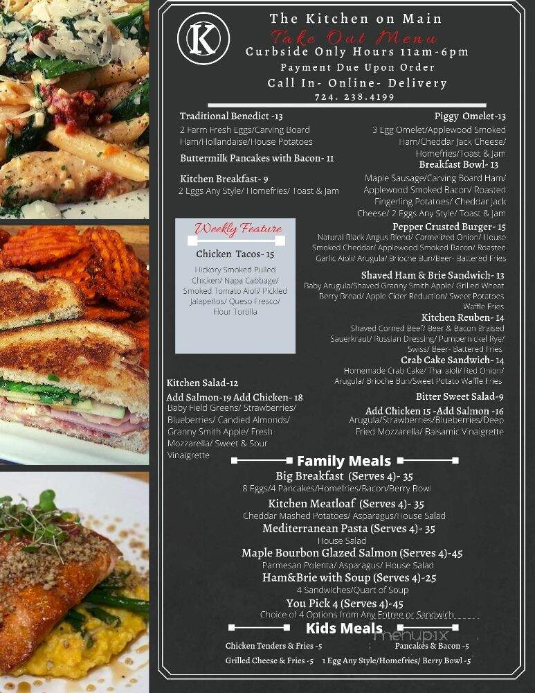 Kitchen On Main - Ligonier, PA menu_pic