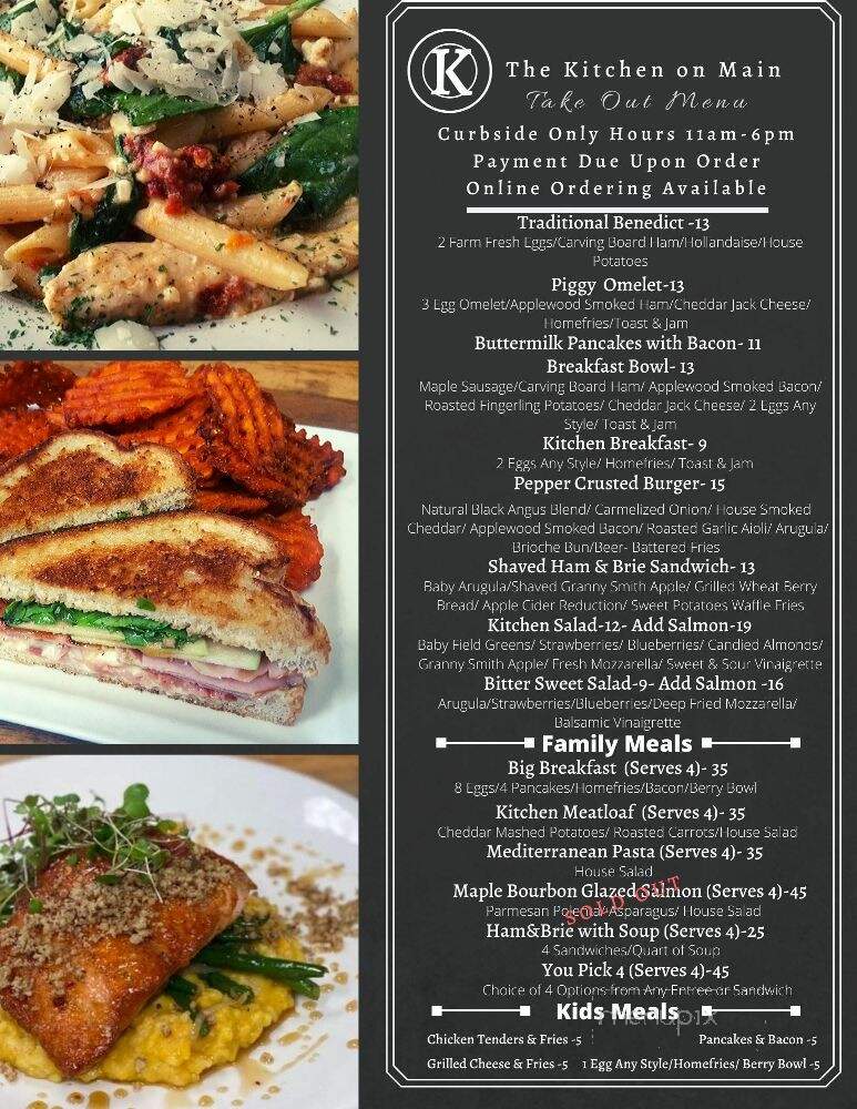 Kitchen On Main - Ligonier, PA menu_pic