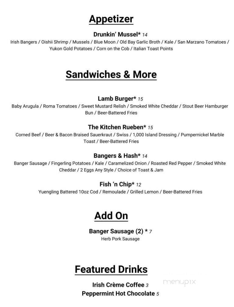 Kitchen On Main - Ligonier, PA menu_pic