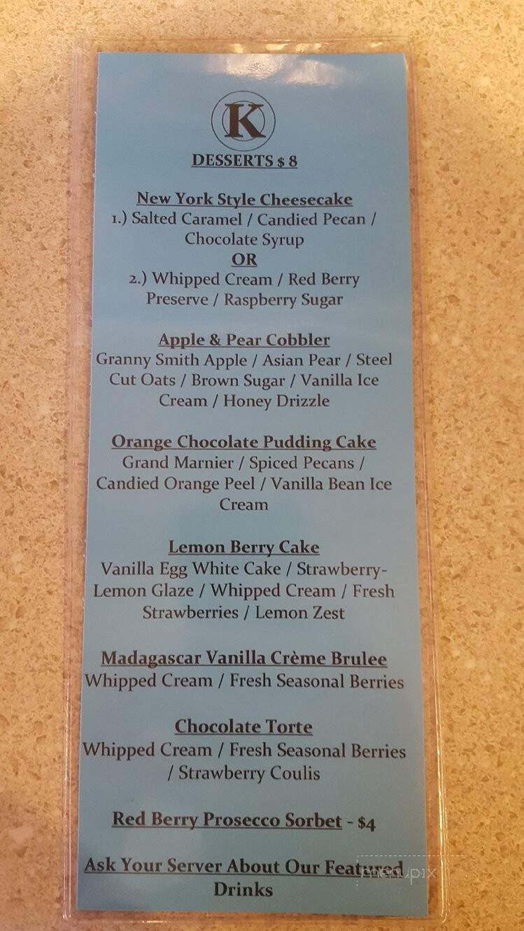 Kitchen On Main - Ligonier, PA menu_pic