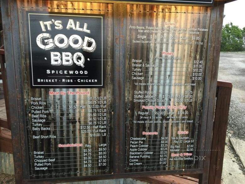 It's All Good BBQ - Spicewood, TX