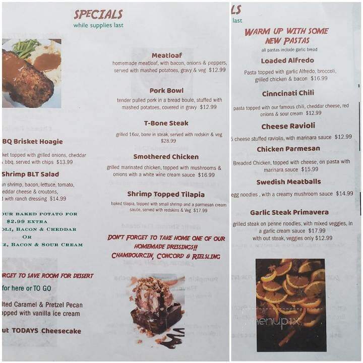 Old Mill Winery - Geneva, OH menu_pic