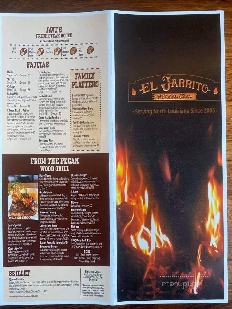 El Jarrito Mexican Grill - Ruston, LA menu_pic